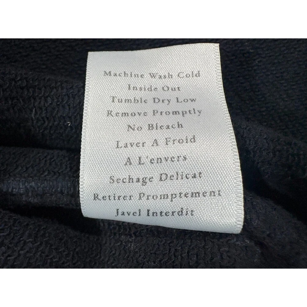 Frank & Eileen Tee Lab Black Short Sleeve Cape Sweatshirt Boho Goth Sz OS Stain - Picture 9 of 10